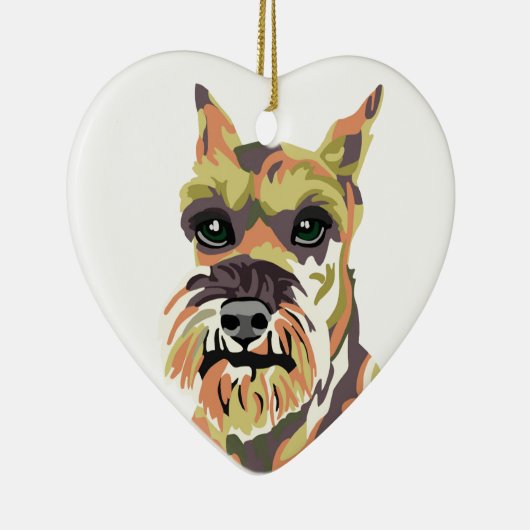 Abstract Schnauzer Keramisch Ornament (Rechts)