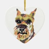 Abstract Schnauzer Keramisch Ornament (Voorkant)