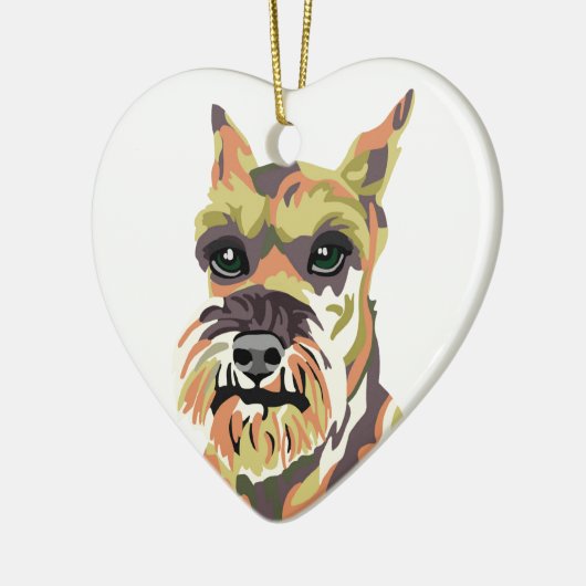 Abstract Schnauzer Keramisch Ornament (Links)