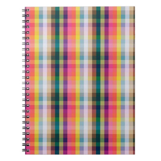 Abstract Schotse Plaid Notitieboek (Voorkant)