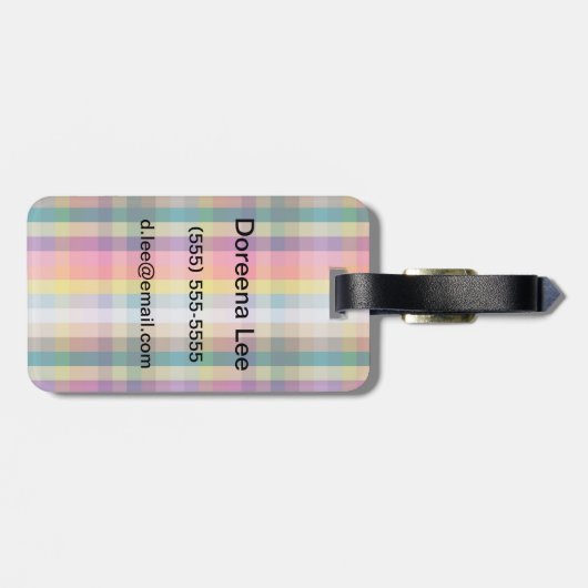 Abstract Schotse speldenschaal Bagagelabel (Achterkant horizontaal)