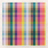 Abstract Schotse speldenschaal Glazen Onderzetter (Voorkant)