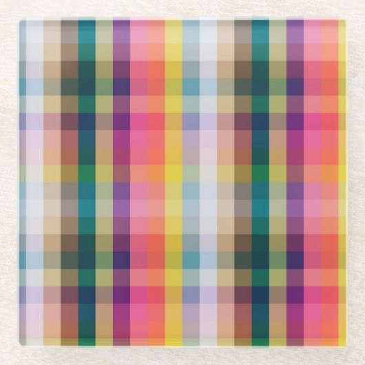 Abstract Schotse speldenschaal Glazen Onderzetter (Voorkant)