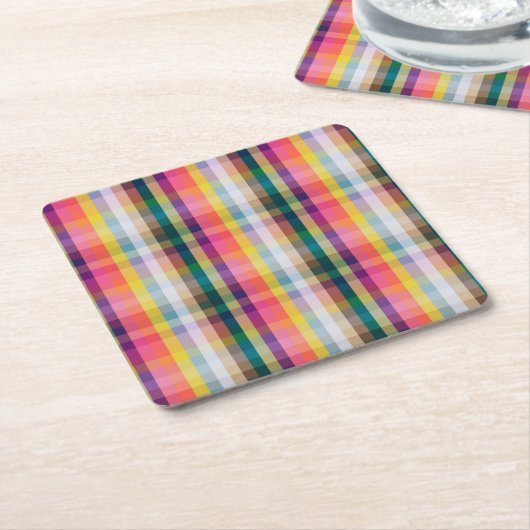 Abstract Schotse speldenschaal Kartonnen Onderzetters (Schuin)