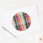 Abstract Schotse speldenschaal Ronde Sticker (Envelop)