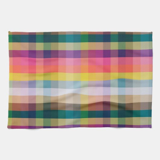 Abstract Schotse speldenschaal Theedoek (Horizontaal)