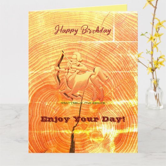 Abstract Schutter Geboortedag Vouwkaart Kaart (Gele Bloem)