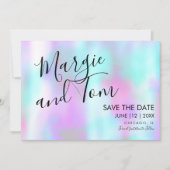 Abstract script opslaan Datum roze blauw Kaart (Voorkant)