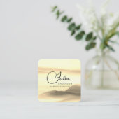 Abstract script voor Chic Gold en Black Waterverf Vierkante Visitekaartje (Staand voorkant)