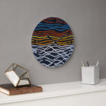 Abstract Seafront Painting by Alfred Fox Grote Klok<br><div class="desc">Abstract Seafront Painting by Alfred Fox Large Clock.</div>