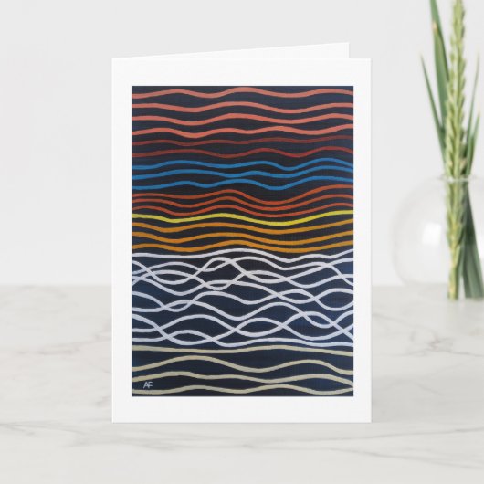 Abstract Seafront Painting by Alfred Fox Kaart (Voorkant)