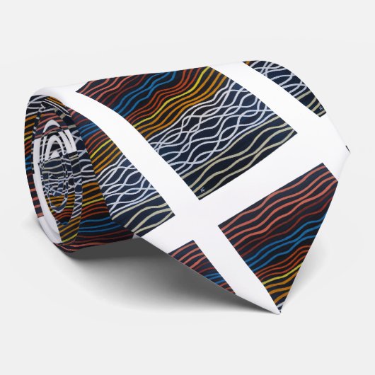 Abstract Seafront Painting by Alfred Fox Stropdas (Opgerold)