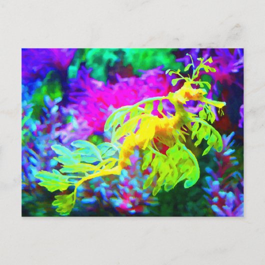 Abstract Seahorse Briefkaart (Voorkant)