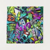 Abstract seamless cartoon pattern. Repeated with M Wandkleed (Voorkant (horizontaal))