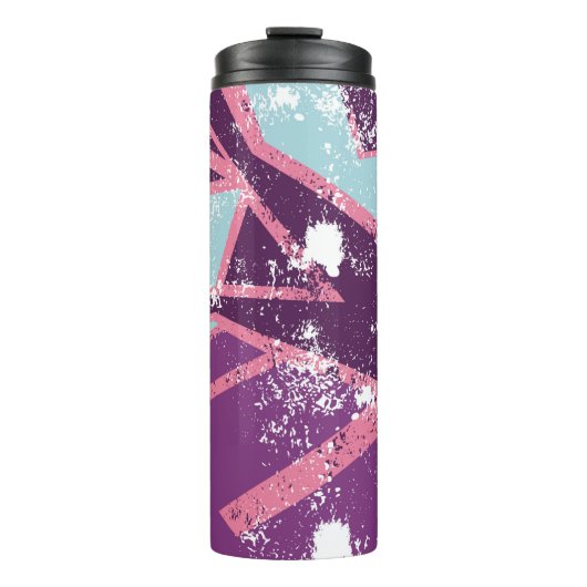 Abstract seamless geometric pattern. grunge urban thermosbeker (Voorkant)