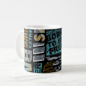 Abstract seamless grunge pattern. Urban style mode Koffiemok (Voorkant links)