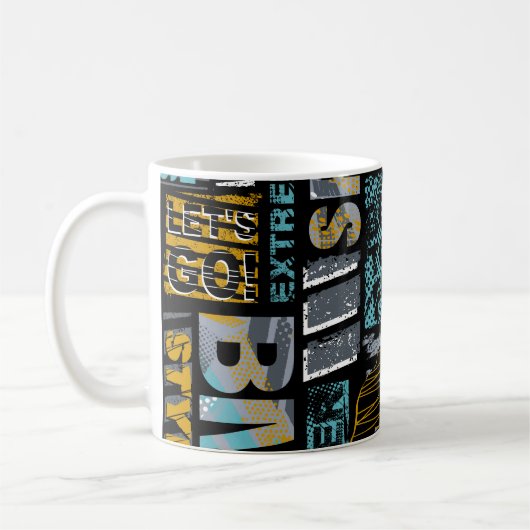 Abstract seamless grunge pattern. Urban style mode Koffiemok (Links)