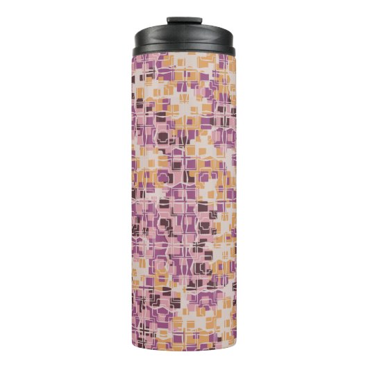 Abstract seamless pattern. Chaotic rounded squares Thermosbeker (Voorkant)