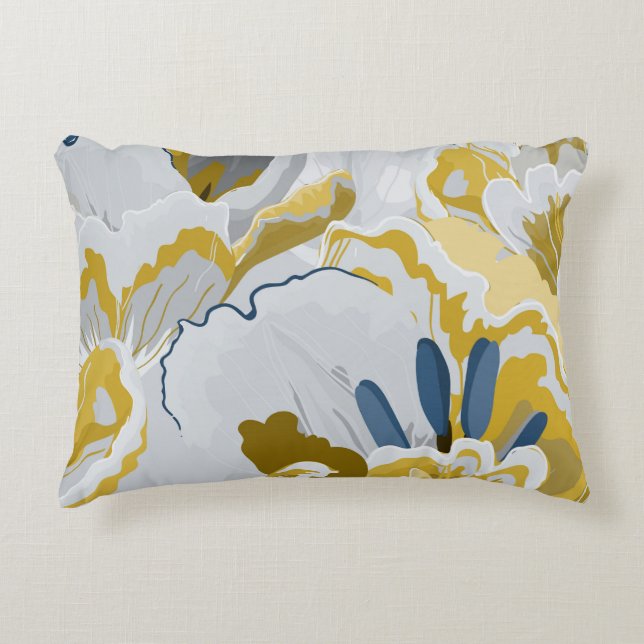 Abstract seamless pattern. Light grey,  yellow,  g Accent Kussen (Voorkant)