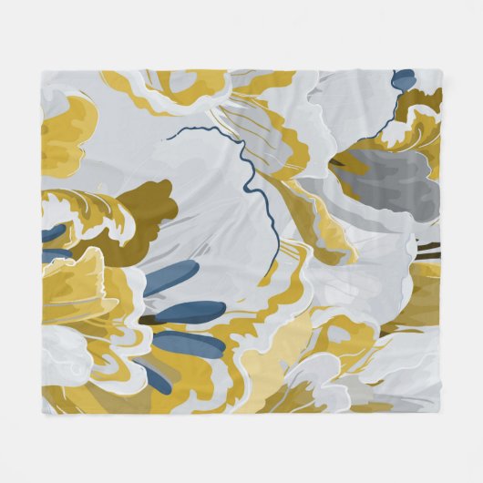 Abstract seamless pattern. Light grey, yellow, g Fleece Deken (Voorkant (Horizontaal))