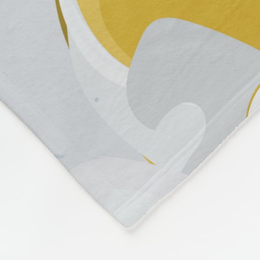 Abstract seamless pattern. Light grey,  yellow,  g Fleece Deken (Hoek)