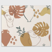 Abstract seamless pattern of Greek sculpture head Cadeaupapier (Vlak)
