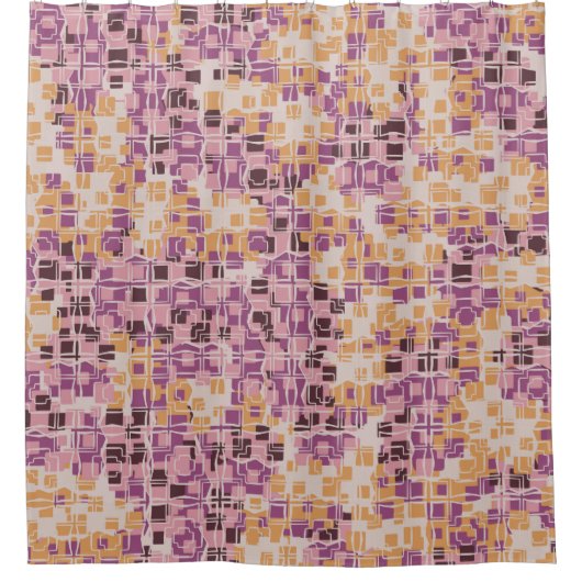 Abstract seamless pattern. Roestvleugeltangare Douchegordijn (Voorkant)