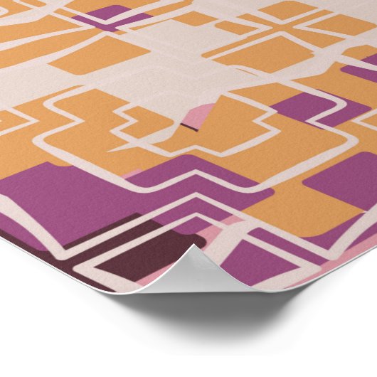 Abstract seamless pattern. Roestvleugeltangare Poster (Hoek)