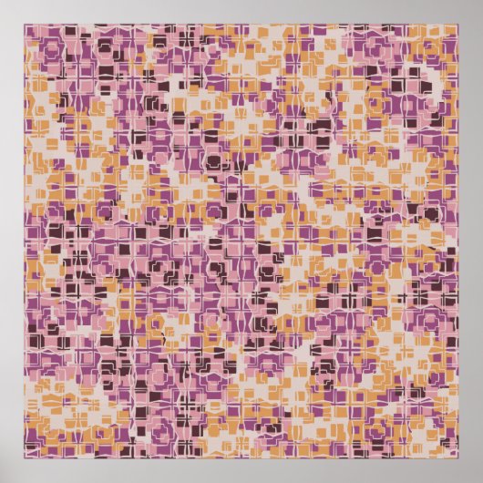 Abstract seamless pattern. Roestvleugeltangare Poster (Voorkant)