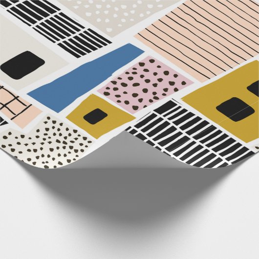 Abstract seamless pattern with houses with hand dr cadeaupapier (Hoek)