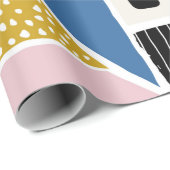 Abstract seamless pattern with houses with hand dr cadeaupapier (Rol Hoek)