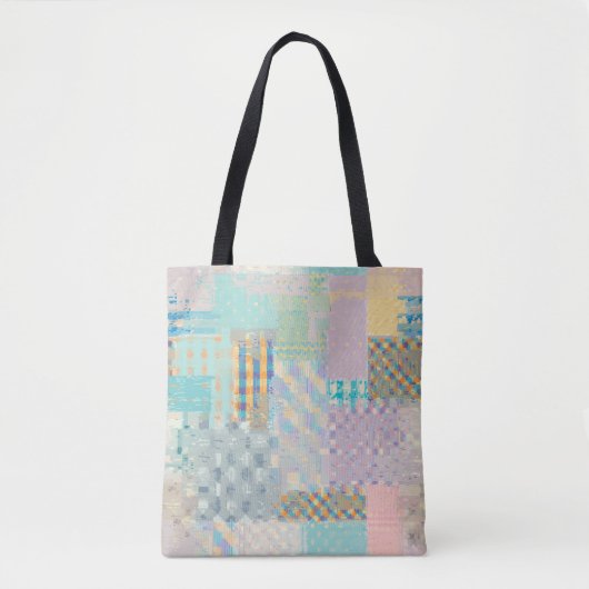 Abstract seamless pattern with imitation of a grun tote bag (Voorkant)