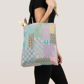 Abstract seamless pattern with imitation of a grun tote bag (Dichtbij)