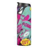 Abstract seamless pattern with Pop art comicspeech Thermosbeker (Geroteerd rechts)