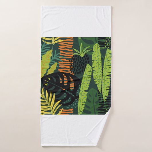 Abstract seamless pattern with tropical leaves. Ha Badhanddoek (Badhanddoek)