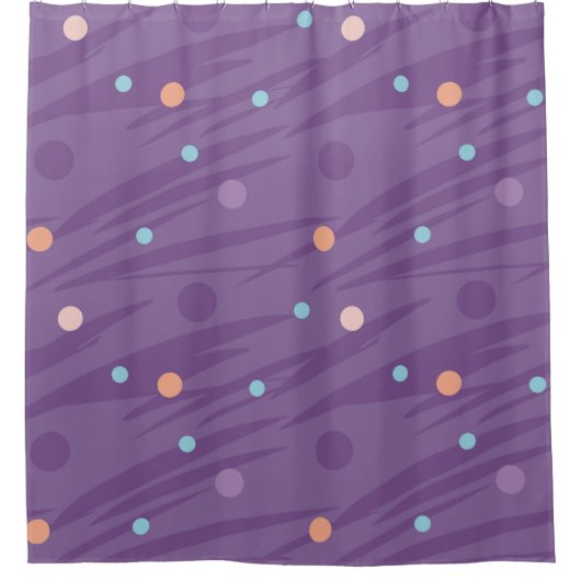 Abstract seamless purple pattern with circles and  douchegordijn (Voorkant)