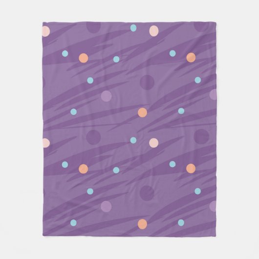 Abstract seamless purple pattern with circles and fleece deken (Voorkant)