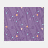 Abstract seamless purple pattern with circles and fleece deken (Voorkant (Horizontaal))