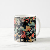 Abstract seamless puzzle pattern with puzzle, squa koffiemok (Voorkant rechts)