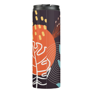 Abstract seamless thermal tumbler thermosbeker