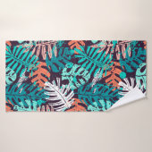 Abstract seamless tropical leaves pattern. Creativ Badhanddoek (Badhanddoek)