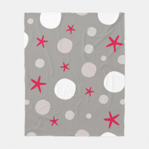Abstract seamless vintage pattern on grey backgrou fleece deken