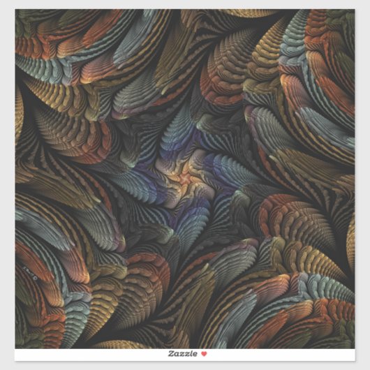 Abstract Seashells Sticker (Vel)