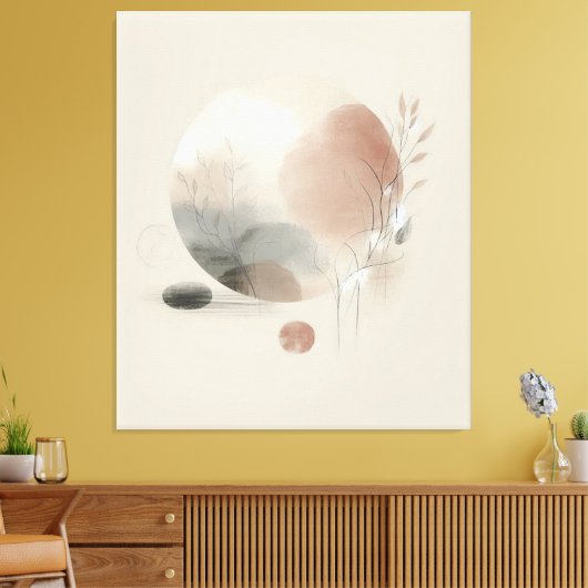 Abstract Serenity Canvas Afdruk (Insitu (Woonkamer))