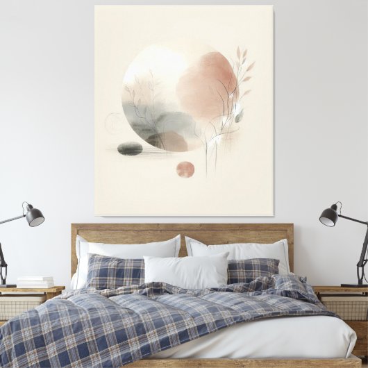 Abstract Serenity Canvas Afdruk (Insitu (Slaapkamer))