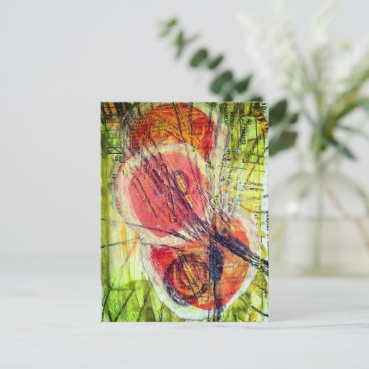 abstract severe dizziness circles collage  briefkaart (Staand voorkant)