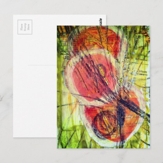 abstract severe dizziness circles collage  briefkaart (Voorkant / Achterkant)