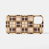 Abstract Shades of Brown iPhone 12 Mini Case Hoesje (Achterkant horizontaal)