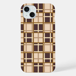 Abstract Shades of Brown iPhone 15 Plus Hoesje Case