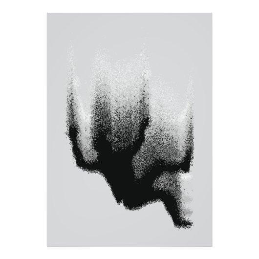 Abstract Shadowfall: Vloeiende Silhouet Foto Afdruk (Voorkant)